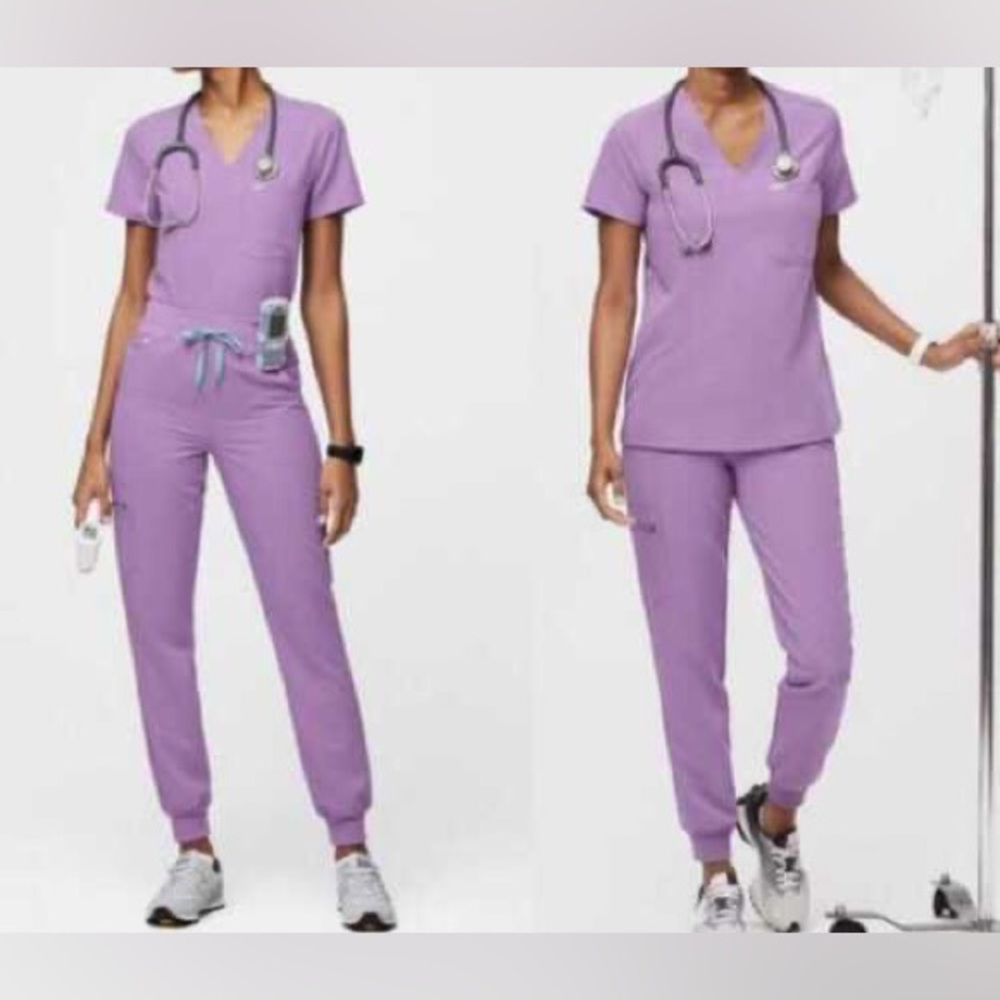 FIGS High Waisted Zamora Joggers - Lilac Dawn